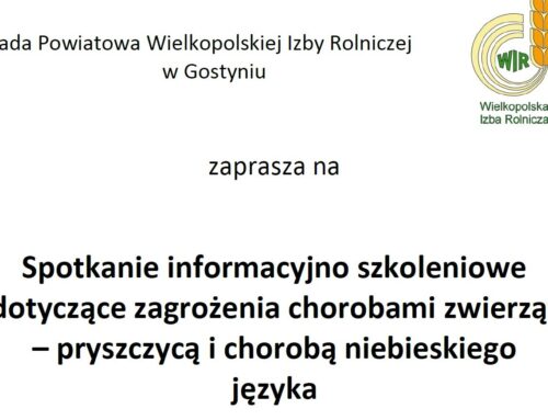 Spotkanie informacyjno-szkoleniowe dla rolników dotyczące zagrożenia chorobami zwierząt – pryszczycą i chorobą niebieskiego języka