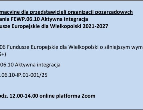 Serdecznie zapraszamy na spotkanie informacyjne na temat konkursu dotyczącego wsparcia osób zagrożonych wykluczeniem społecznym